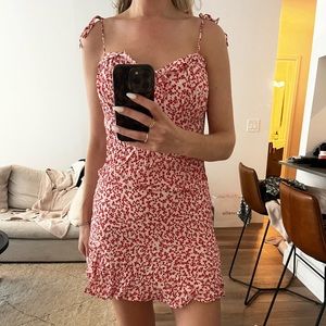 Two piece red floral set